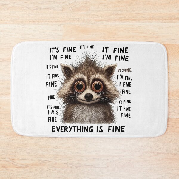 Item preview, Racoon Meme everything is fine designed and sold by Designowner.