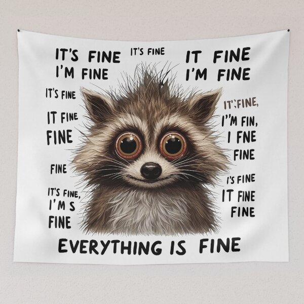 Item preview, Racoon Meme everything is fine designed and sold by Designowner.
