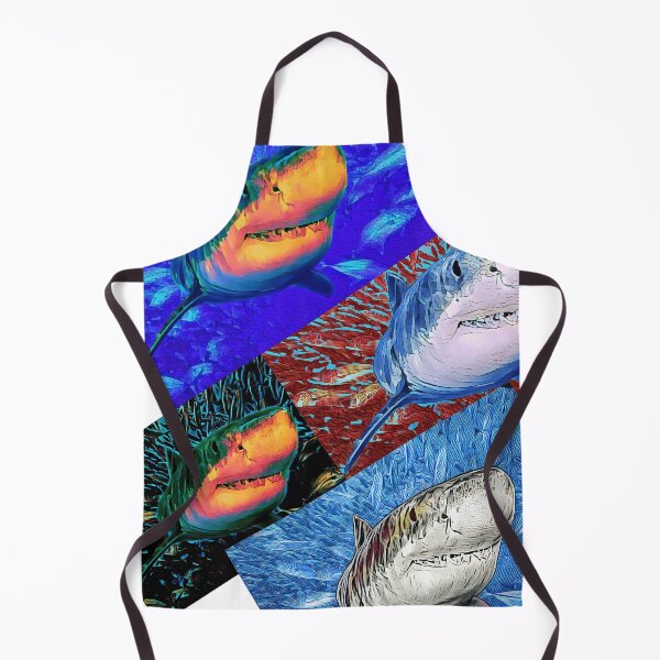 Item preview, Four Mako Sharks - Dramatic graphic design designed and sold by Matthew Kinnersly.