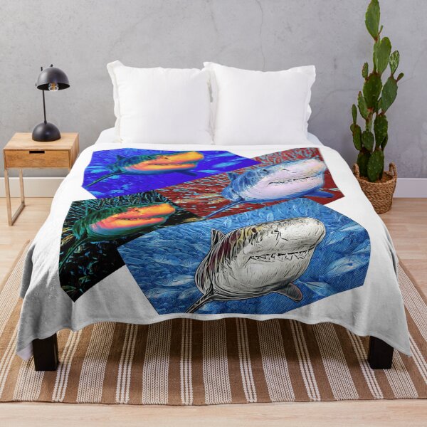 Item preview, Four Mako Sharks - Dramatic graphic design designed and sold by Matthew Kinnersly.