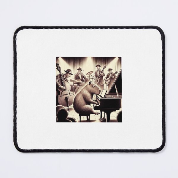 Item preview, Capybara the Adorable Jazz Pianist3 designed and sold by Capybara Art Lover.