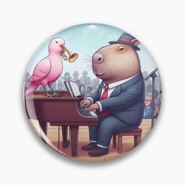 Item preview, Capybara the Adorable Jazz Pianist7 designed and sold by Capybara Art Lover.
