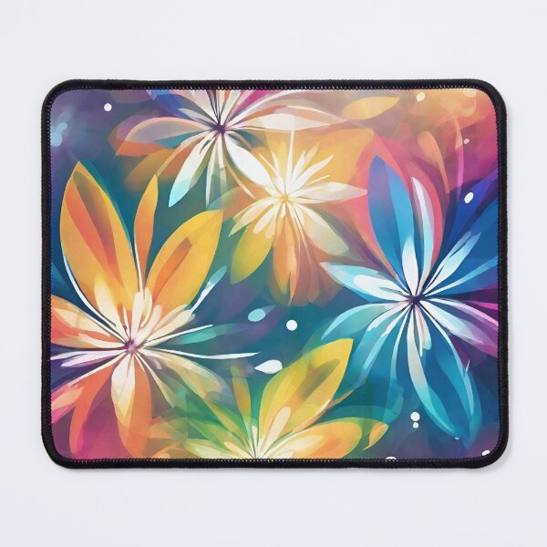 Item preview, Colourful flowers, abstract pattern designed and sold by NingningS.