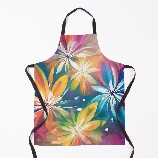 Item preview, Colourful flowers, abstract pattern designed and sold by NingningS.