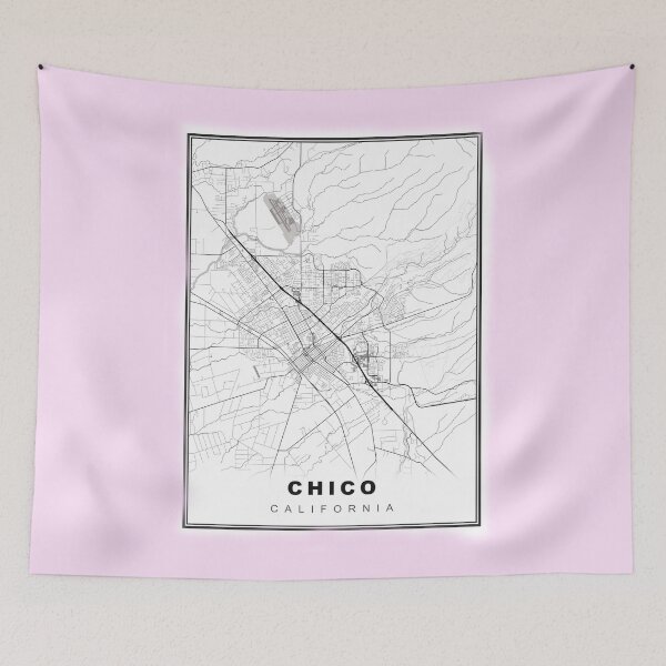Item preview, Minimalist Chico Map designed and sold by Tamas Das.