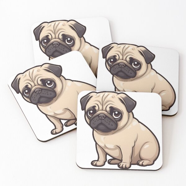 Item preview, Cute Pug designed and sold by PowesomePets.