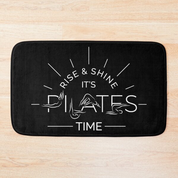 Item preview, RISE AND SHINE IT'S PILATES TIME IN WHITE  designed and sold by sashica.