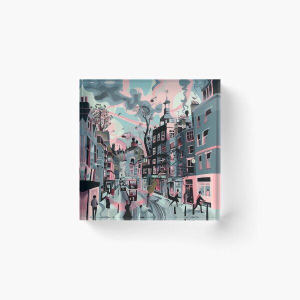 Item preview, Colorfull Cityscape Illustration designed and sold by nomiraclehere.