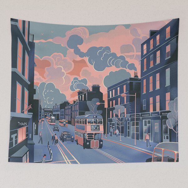 Item preview, Colorfull Cityscape Illustration designed and sold by nomiraclehere.