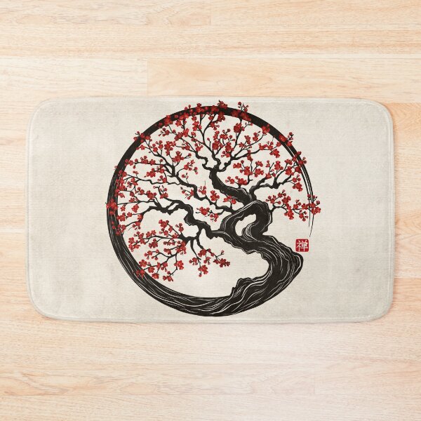 Item preview, Enso Zen Circle Sakura tree designed and sold by k9printart.