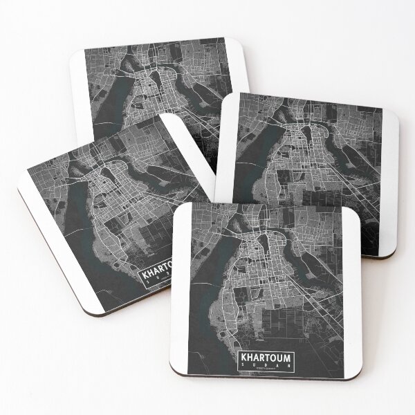 Item preview, Khartoum City Map of Sudan - Dark designed and sold by deMAP.