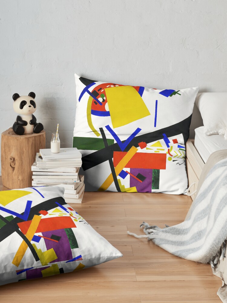 Alternate view of HD - Suprematism , by Kazimir Severinovich Malevich 1913 High Definition Floor Pillow