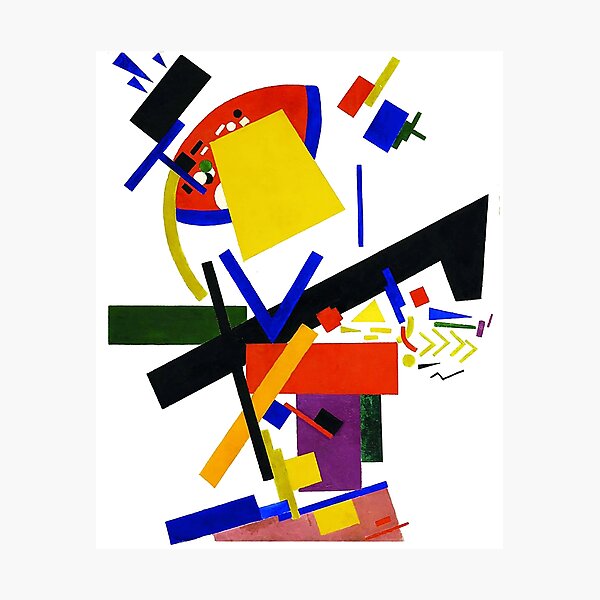 Aperçu de l'œuvre HD - Suprématisme, par Kazimir Severinovich Malevich 1913 Haute Définition créée et vendue par MINDTHECHERRY.