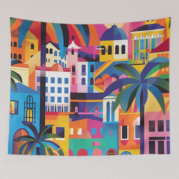Item preview, Colorfull Cityscape Illustration designed and sold by nomiraclehere.