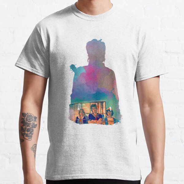 Item preview, STRANGER THINGS - Dustin, Steve and Robin Unveiled within Steve's Bat-Backed Silhouette designed and sold by Amanda-S-Olsen.