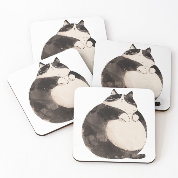 Item preview, A fat cat posing on its belly designed and sold by DeliceYong.