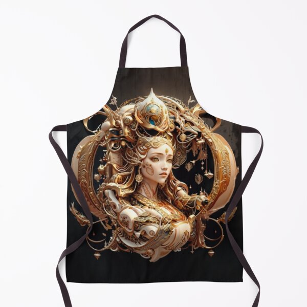Item preview, Stunning Virgo Zodiac Symbol Design - Ebony, Ivory & Gold designed and sold by LaLi-Designs.