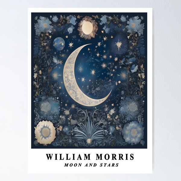 Artikel-Vorschau von  William Morris Mond und Sterne, designt und verkauft von Tamas Das.