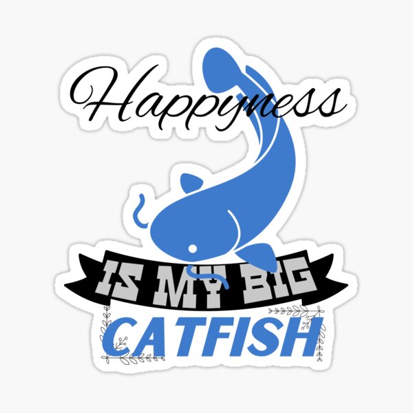  Catfish Sticker Car Blue Catfish Decals Kawaii Vynal