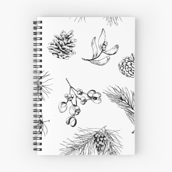 Item preview, pattern with forest branches and pine cones designed and sold by Oleksandra Yurchenko.