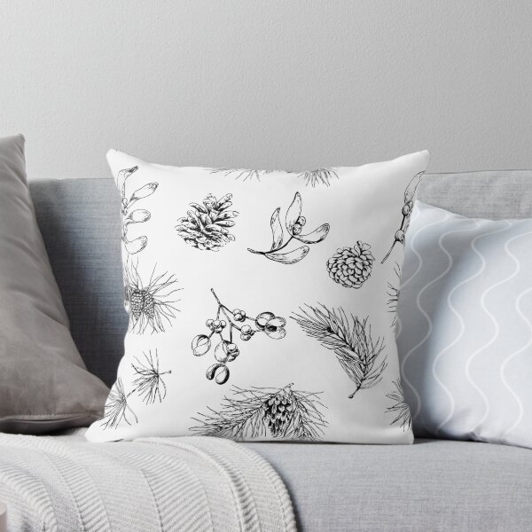 Item preview, pattern with forest branches and pine cones designed and sold by Oleksandra Yurchenko.