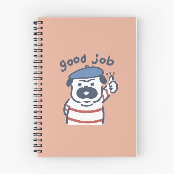 Item preview, good job and cartoon pug designed and sold by LittleAdong.