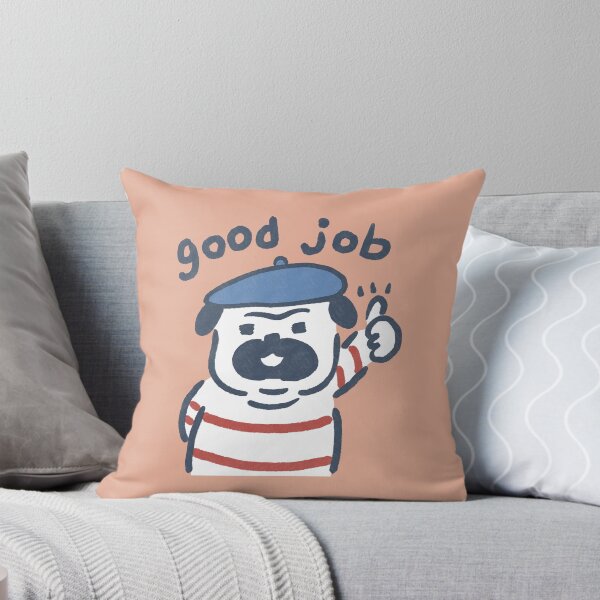Item preview, good job and cartoon pug designed and sold by LittleAdong.