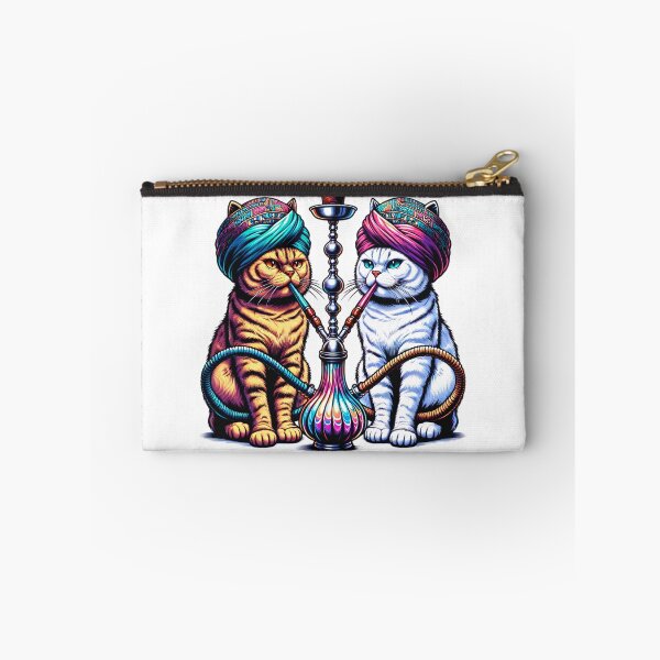 Item preview, Persian Cats in Turbans Smoking an Iridescent Hookah Pipe designed and sold by HippieFarms11.