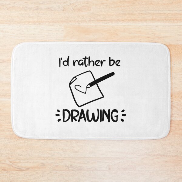 Item preview, I'd rather be drawing (traditional) [black] designed and sold by Suika-X.