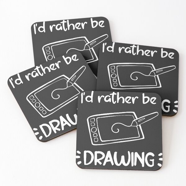 Item preview, I'd rather be drawing (digital) [White] designed and sold by Suika-X.