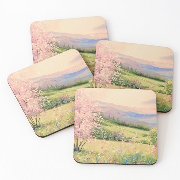 Item preview, Wildflower Field Landscape Oil Painting Vintage designed and sold by LifeShoppe.
