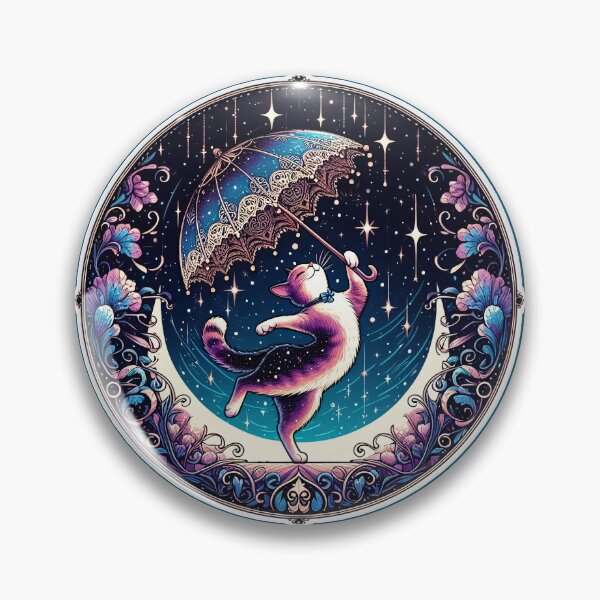 Item preview, Cat Dancing with an Umbrella designed and sold by stickyfoot.