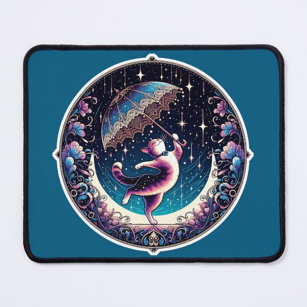 Item preview, Cat Dancing with an Umbrella designed and sold by stickyfoot.