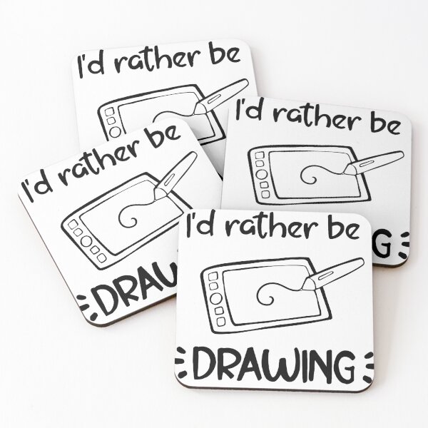Item preview, I'd rather be drawing (digital) [black] designed and sold by Suika-X.