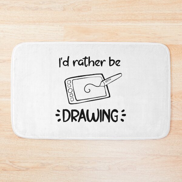 Item preview, I'd rather be drawing (digital) [black] designed and sold by Suika-X.