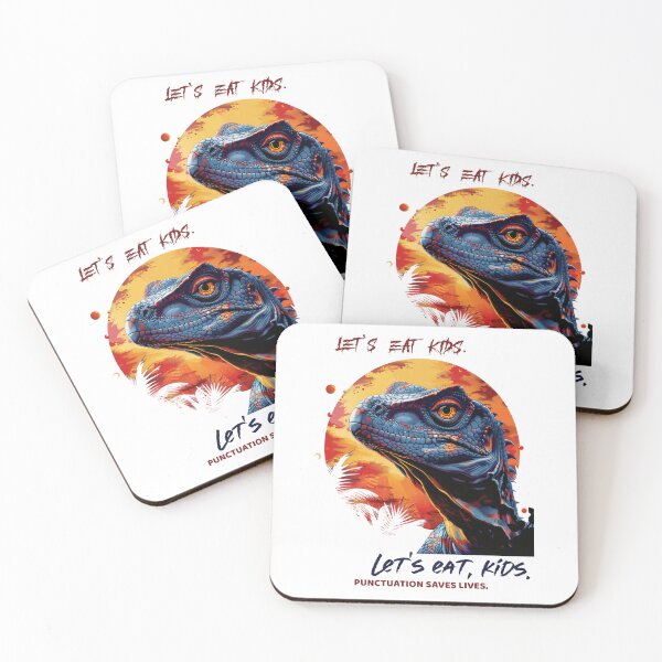 Item preview, Let's Eat Kids Punctuation Saves Lives Dinosaur Grammar Raptor. designed and sold by Aktio  Design.