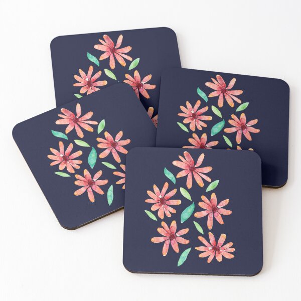 Item preview, Colourful Watercolour Daisies single print version  designed and sold by Lozzie Eliza Designs.