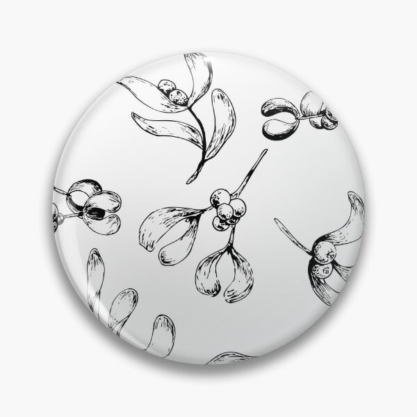 Item preview, Pattern with hand drawn mistletoe branches designed and sold by Oleksandra Yurchenko.