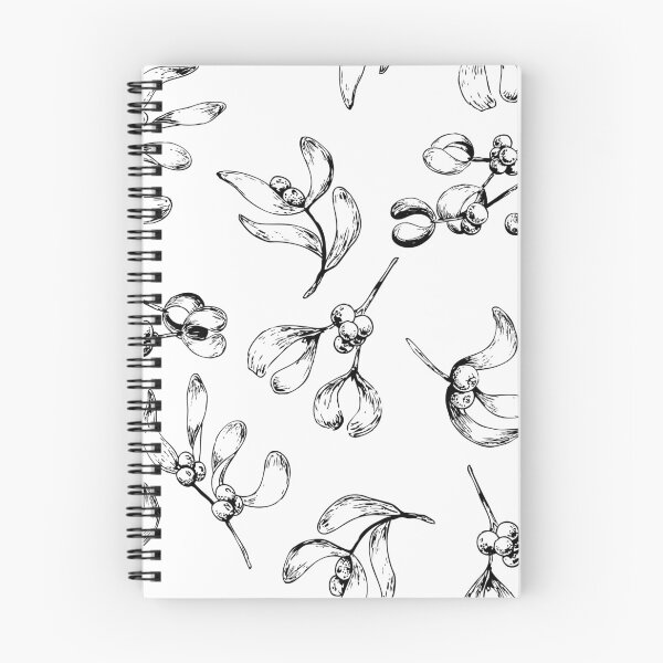 Item preview, Pattern with hand drawn mistletoe branches designed and sold by Oleksandra Yurchenko.