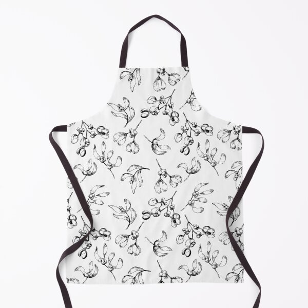 Item preview, Pattern with hand drawn mistletoe branches designed and sold by Oleksandra Yurchenko.