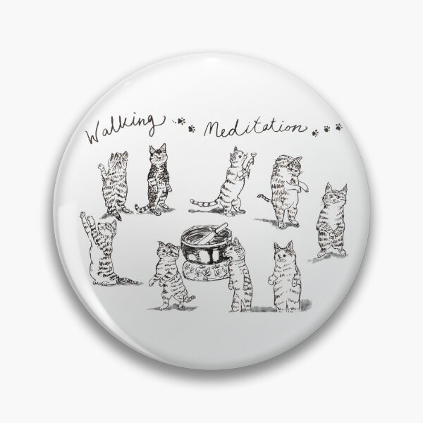 Item preview, Mindful Walking Meditation Cats  designed and sold by bittergodart.