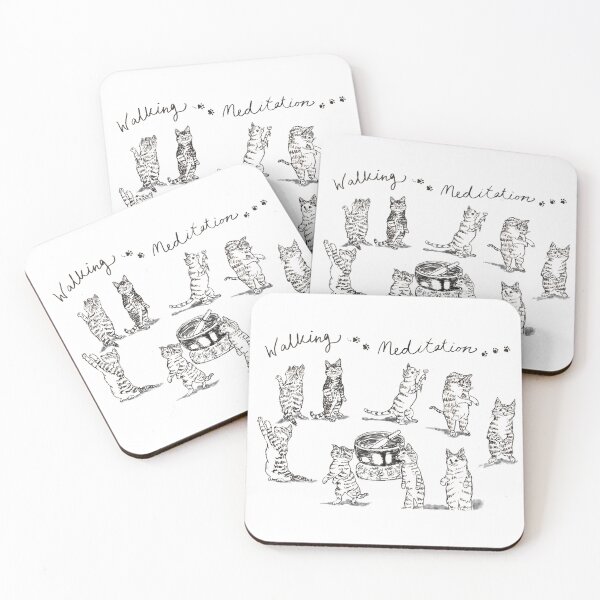 Item preview, Mindful Walking Meditation Cats  designed and sold by bittergodart.