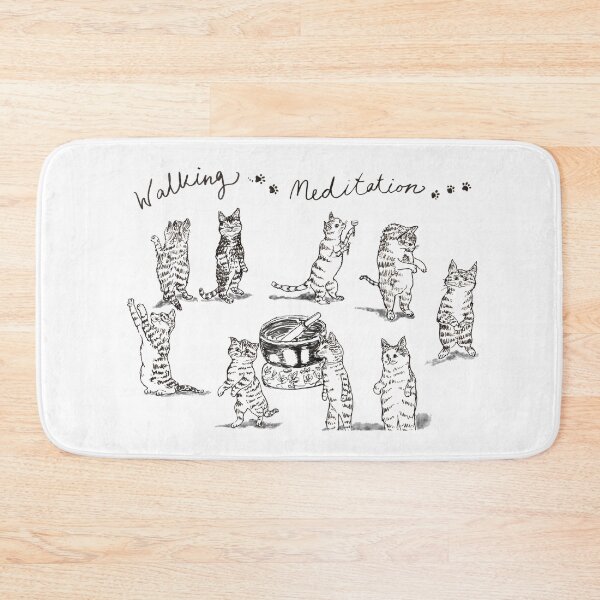 Item preview, Mindful Walking Meditation Cats  designed and sold by bittergodart.