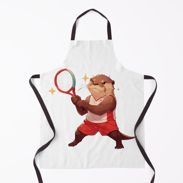 Item preview, Cute Otter Playing Tennis designed and sold by One Winged Otaku.