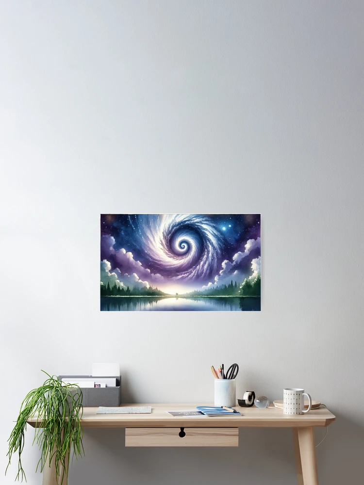 Thumbnail 2 of 3, Poster, Vortex Above Tranquility designed and sold by Sienna Hamilton-Katene.