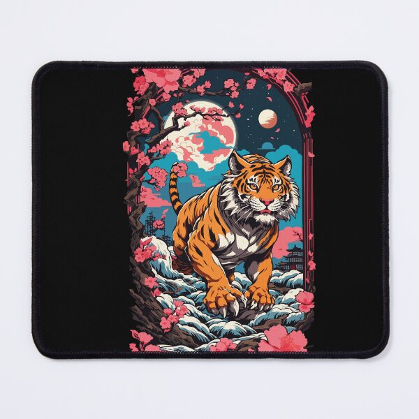 Item preview, Asian Tiger Cute Cat Vaporvawe Style designed and sold by LuminOrb.