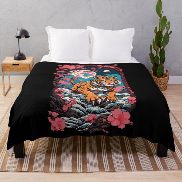 Item preview, Asian Tiger Cute Cat Vaporvawe Style designed and sold by LuminOrb.