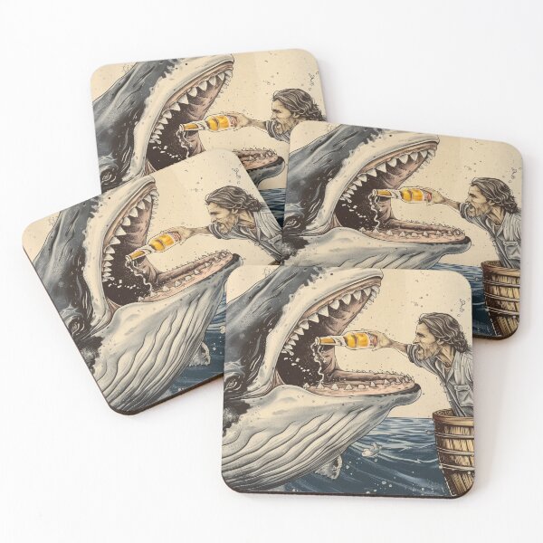 Item preview, Jesus poured beer into the fish's mouth designed and sold by Rockwpapart.