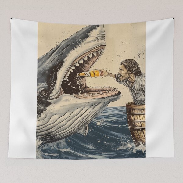 Item preview, Jesus poured beer into the fish's mouth designed and sold by Rockwpapart.