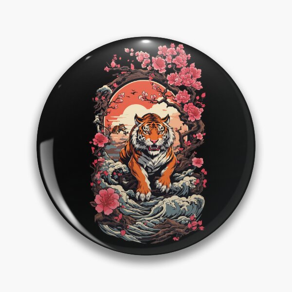 Item preview, Asian Tiger Ukiyo-E Cat Japan Style designed and sold by LuminOrb.